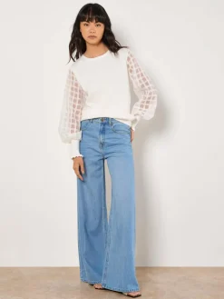 Apricot Pullover & Strickjacken<Damen Pullover weiß uni