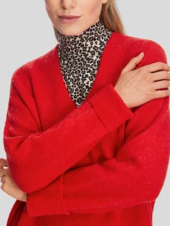 Marc Cain Pullover & Strickjacken<Damen Pullover rot uni