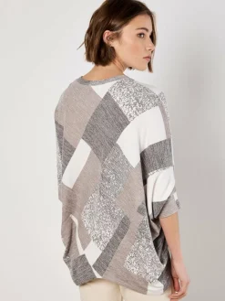 Apricot Pullover & Strickjacken<Damen Pullover braun strukturiert