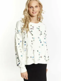 IZIA Pullover & Strickjacken<Damen Pullover weiß uni