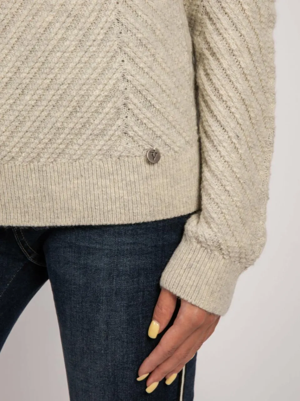 Vicci Germany Pullover & Strickjacken<Damen Pullover beige uni