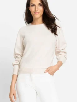 Olsen Pullover & Strickjacken<Damen Pullover beige uni