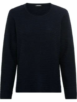 Olsen Pullover & Strickjacken<Damen Pullover blau uni