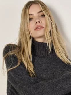 Apricot Pullover & Strickjacken<Damen Pullover grau uni