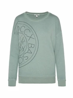 Soccx Sweatshirts & Sweatjacken<Damen Pullover mint bedruckt
