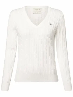 Gant Pullover & Strickjacken<Damen Pullover ecru uni