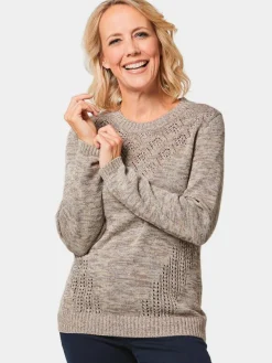Damen Goldner Pullover & Strickjacken>Damen Pullover - Pullover mit Glanzgarn