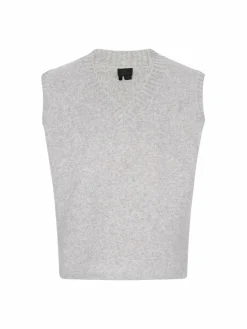 Dreimaster Pullover & Strickjacken<Damen Pullunder grau uni