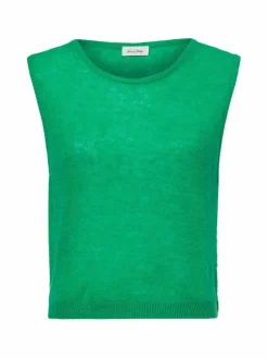 american vintage Pullover & Strickjacken<Damen Pullunder - Dum18B grün uni