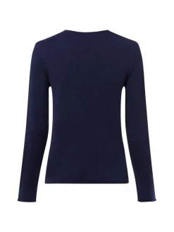 Marie Lund Pullover & Strickjacken<Damen Pure Cashmere Pullover marine uni