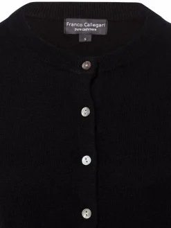 Franco Callegari Pullover & Strickjacken<Damen Pure Cashmere Strickjacke schwarz uni