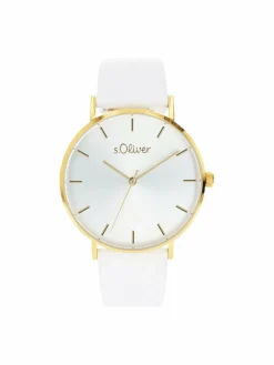 s.Oliver Uhren<Damen Quarzuhr weiß uni