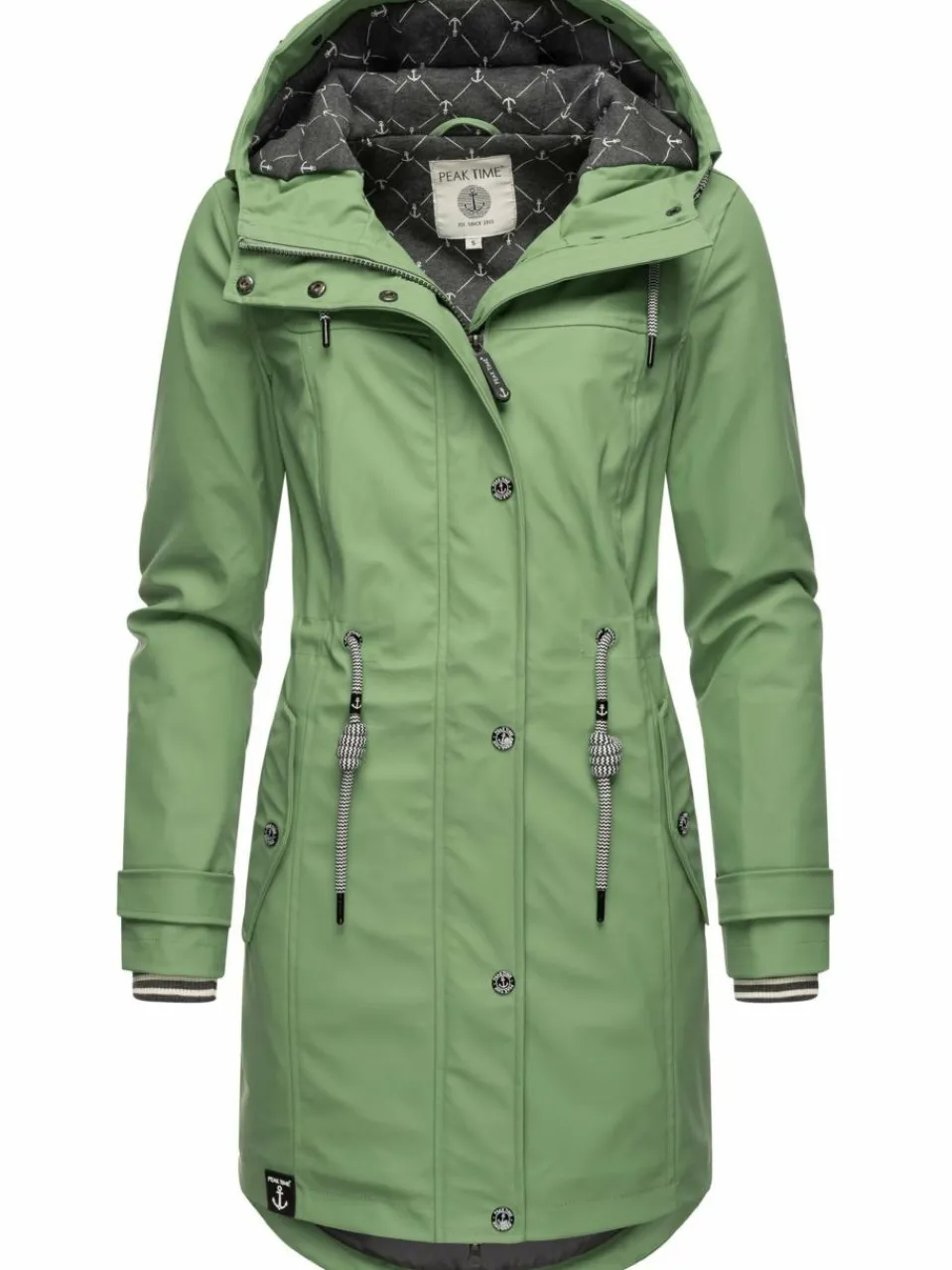 Peak Time Jacken & Westen<Damen Regenjacke - L60042 grün uni