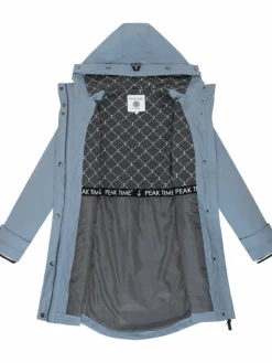 Peak Time Jacken & Westen<Damen Regenjacke - L60042 hellblau uni