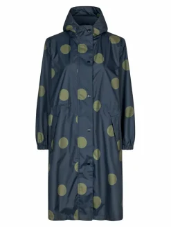 Masai Jacken & Westen<Damen Regenmantel blau gemustert