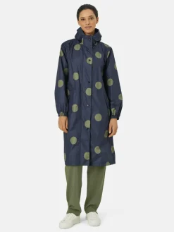 Masai Jacken & Westen<Damen Regenmantel blau gemustert