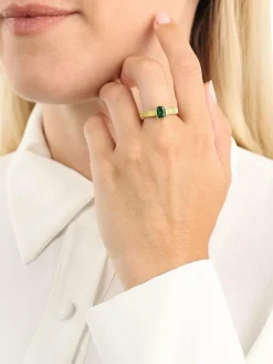amor Schmuck<Damen Ring grün uni