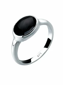 Elli Schmuck<Damen Ring schwarz uni