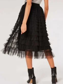 Apricot Röcke<Damen Rock schwarz strukturiert