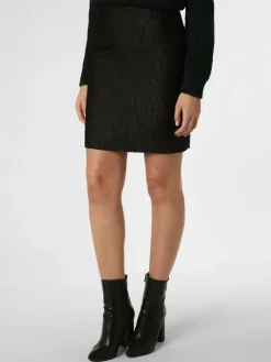 Marie Lund Röcke<Damen Rock schwarz strukturiert