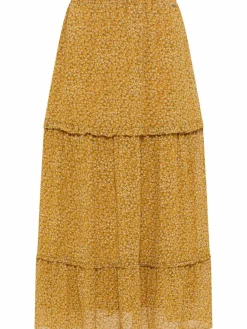 Dreimaster Röcke<Damen Rock gelb gemustert