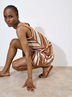 Apricot Röcke<Damen Rock beige gestreift