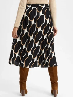 s.Oliver BLACK LABEL Röcke<Damen Rock schwarz beige gemustert