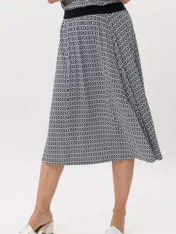 Frank Walder Röcke<Damen Rock blau mehrfarbig gemustert