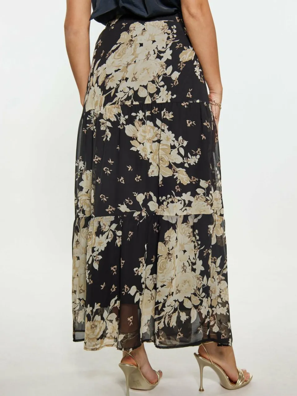 Faina Röcke<Damen Rock schwarz gemustert