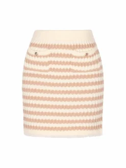 Faina Röcke<Damen Rock beige gestreift