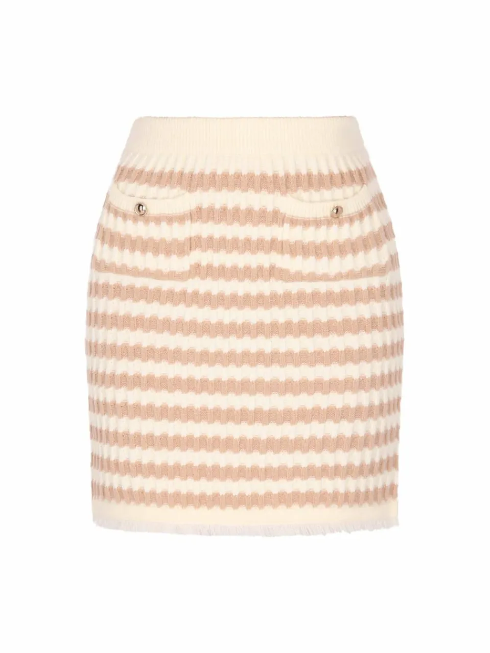 Faina Röcke<Damen Rock beige gestreift