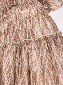 Faina Röcke<Damen Rock braun gemustert