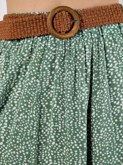 Apricot Röcke<Damen Rock grün gepunktet