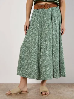 Apricot Röcke<Damen Rock grün gepunktet