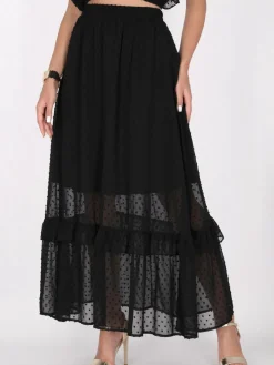 Faina Röcke<Damen Rock schwarz gepunktet