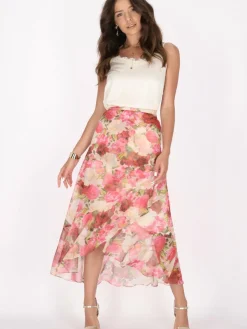 Faina Röcke<Damen Rock pink gemustert