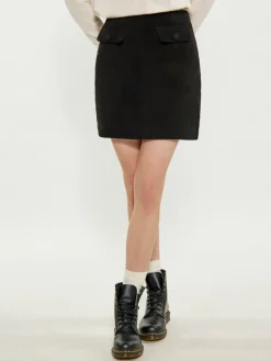 Dreimaster Röcke<Damen Rock schwarz uni