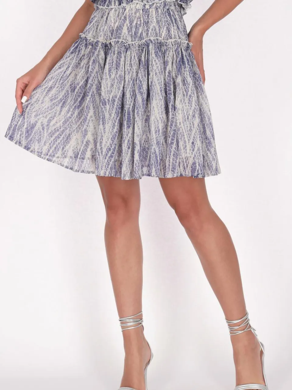 Faina Röcke<Damen Rock blau gemustert