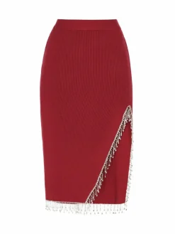 Faina Röcke<Damen Rock bordeaux uni