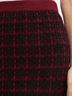 EDITED Röcke<Damen Rock - Debora bordeaux schwarz kariert