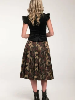 Spieth & Wenksy Röcke<Damen Rock - Gritt schwarz gemustert