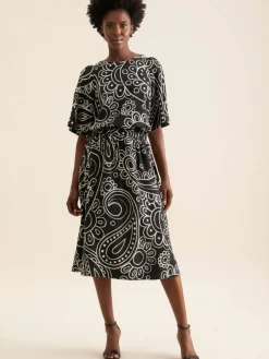 Seidensticker Röcke<Damen Rock - Paisley schwarz gemustert