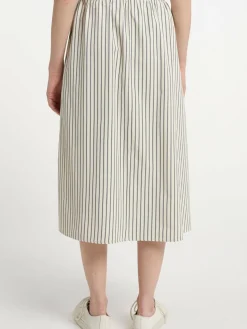 Dreimaster Röcke<Damen Rock in A-Linie beige gestreift