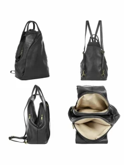 piké Taschen & Rucksäcke<Damen Rucksack schwarz uni