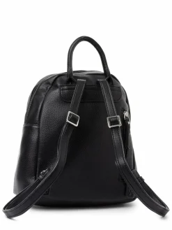 L.Credi Taschen & Rucksäcke<Damen Rucksack - Budapest schwarz strukturiert