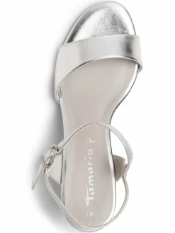 Tamaris Pumps|Sandalen & Sandaletten<Damen Sandaletten silber uni