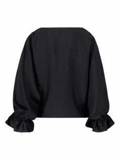 Vera Mont Blusen<Damen Satin-Bluse schwarz uni