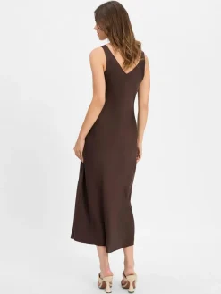 Someday Kleider<Damen Satinkleid - Qova pure schoko uni