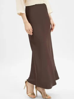 Damen Neo Noir Röcke>Damen Satin-Maxirock - Vicky