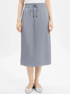 Damen comma Röcke>Damen Satin-Midirock